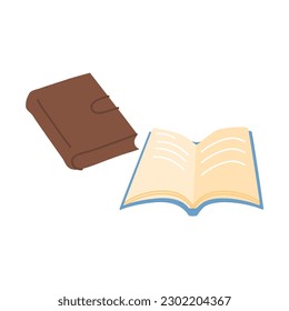 flat design stack of books illustration