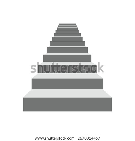 Flat design stairs vector illustration isolated on white background
