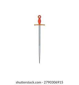 Flat Design Standard Knight Longsword Illustration