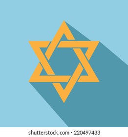 Flat design Star of David EPS 10 vector