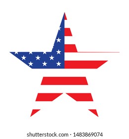 flat design star happy labor day