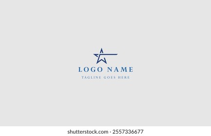 Flat design star logo templet