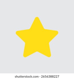 Diseño plano estrella color amarillo