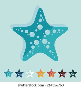 Flat design: starfish