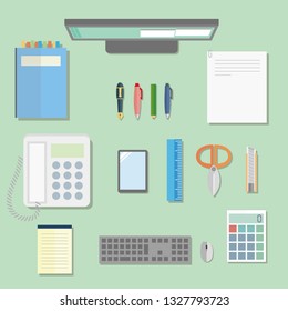 Flat design of stationery