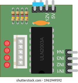 flat design of stepper motor driver