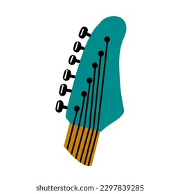Pegatina de diseño plano de la configuración de guitarra