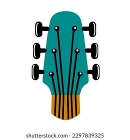 Flat Design Sticker of Guitar Settings