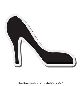 flat design stiletto shoe icon vector illustration