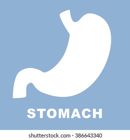  Flat Design stomach icon,Vector Illustration