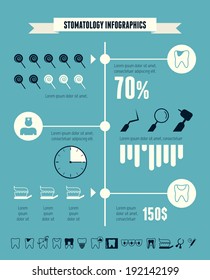 Infografiken zu flachen Designelementen und Symbolsatz. Vektorgrafik.
