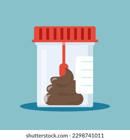 Flat design of stool test for medical and healthcare. Illustration for websites, landing pages, mobile applications, posters and banners. Trendy flat vector illustration