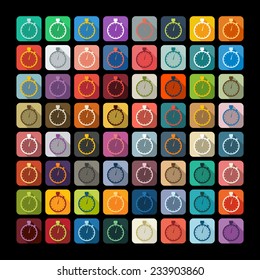 Flat design: stopwatch