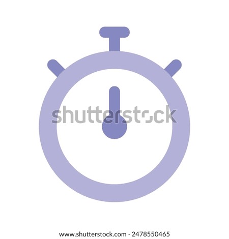 A flat design of stopwatch, time counter vector design