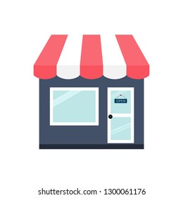 Flat design of storefront symbol.