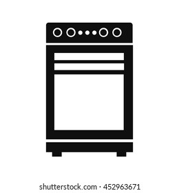 flat design stove oven icon vector illustration