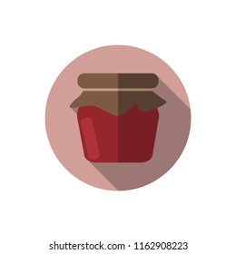 Flat design strawberry jam