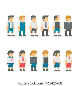 Flat design student uniform set illustration vector