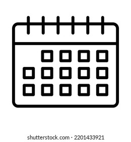 Flat design style calendar icon. Date and appointment. Planning. Vector.
