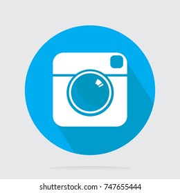 Flat Design Style Camera Icon Illustration