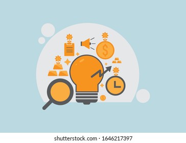 flat design style. financial invesment idea, vector ilustration concept.