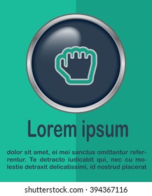 Flat design style. Grab hand. Hand gesture.