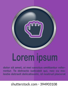 Flat design style. Grab hand. Hand gesture.