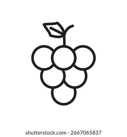Flache Design-Stil Trauben Symbole mit editierbaren Strich.