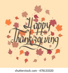 Flat design style Happy Thanksgiving Day