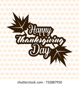 Flat design style Happy Thanksgiving Day logotype, badge and icon. Happy Thanksgiving Day logo template. Thanksgiving Day card template. Happy Thanksgiving banner, flyer