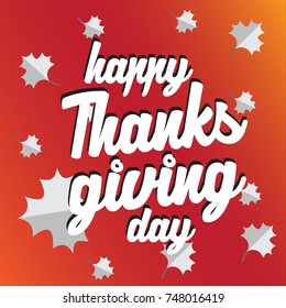 Flat design style Happy Thanksgiving Day logotype, badge and icon. Happy Thanksgiving Day logo template.