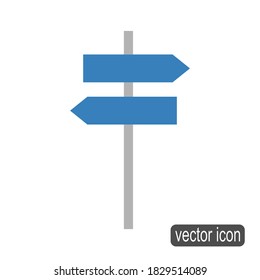 
signo de icono de pista de estilo de diseño plano. señal de pista.