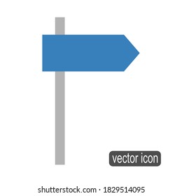 
signo de icono de pista de estilo de diseño plano. señal de pista.