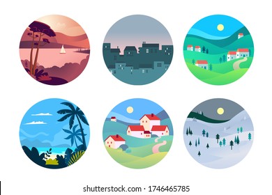 Flat design style illustration of travel and tourism. Vector concept for website banner, marketing material, business presentation, online advertising.