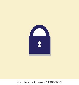 Flat design style lock or security,  padlock, login,  safe icon. Padlock icon simple. Padlock icon isolated. Padlock icon closed. Padlock icon symbol. Padlock icon internet. Padlock icon web.