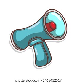 Flat design style megaphone horn loudspeaker