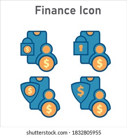concepto vectorial de icono de financiación móvil de diseño plano.