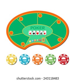 Flat design style modern vector illustration roulette table