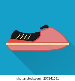  Flat design style modern vector illustration,jetski
