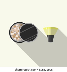 Flat design style modern vector illustration. Isolated on stylish color background. Flat long shadow icon.
