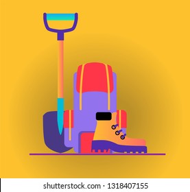 Flat design style modern web icon  of planning a summer vacation, travelling on holiday journey