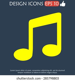 Flat design style. music Simple Icon. EPS