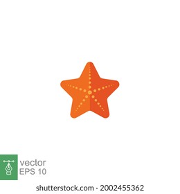 Flat Design Style Starfish icon. mollusk invertebrate sea animal. coral marine animal. sea stars logo starshaped echinodermata class Asteroidea. vector illustration design on white background. EPS 10