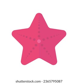 Flat Design Style Starfish icon. mollusk invertebrate sea animal. coral marine animal. sea stars logo starshaped echinodermata class Asteroidea. vector illustration design on white background. EPS 10