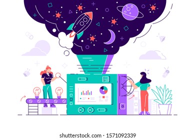 conjunto de ilustraciones gráficas vectoriales de diseño plano. Fábrica y personal haciendo un concepto ilustrativo. Diseño plano moderno ilustración vectorial para página web, tarjetas, afiches, medios sociales. 