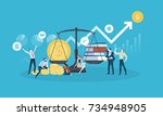 Flat design style web banner for power of knowledge, convert the idea into money, crowdfunding. Vector illustration concept for web design, marketing, and print material.
