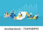 Flat design style web banner for investments in knowledge, student loans, scholarships. Vector illustration concept for web design, marketing, and print material.