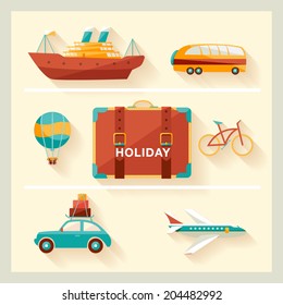 Diseño plano. Vacaciones de verano.