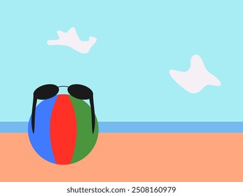 flat design summer vector illustration