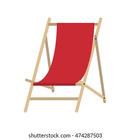 flat design sun chair icon vector illustration